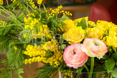 Bouquet of Fresh Cut Beautiful Flowers on Vase