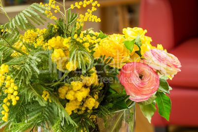 Bouquet of Fresh Cut Beautiful Flowers on Vase