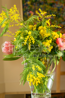 Bouquet of Fresh Cut Beautiful Flowers on Vase