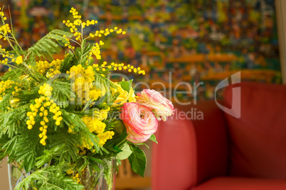 Bouquet of Fresh Cut Beautiful Flowers on Vase