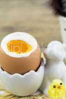Hard boiled egg for Easter morning breakfast