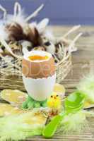 Hard boiled egg for Easter morning breakfast