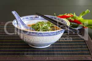 Appetizing Asian Food on White Bowl on Table