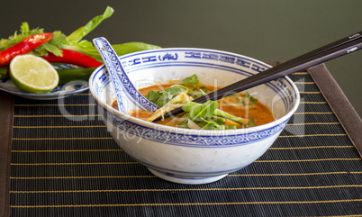 Appetizing Asian Food on White Bowl on Table