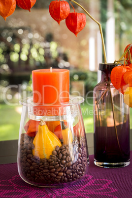 Elegant Thanksgiving autumn fall table decoration