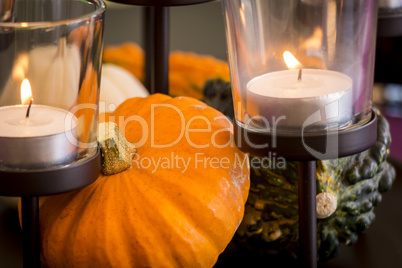 Elegant Thanksgiving autumn fall table decoration