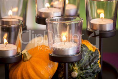 Elegant Thanksgiving autumn fall table decoration