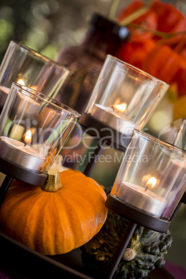 Elegant Thanksgiving autumn fall table decoration