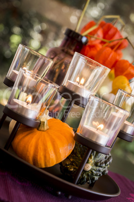 Elegant Thanksgiving autumn fall table decoration