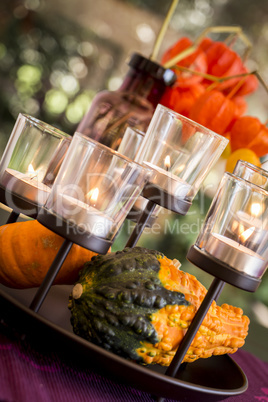 Elegant Thanksgiving autumn fall table decoration