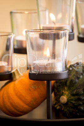 Elegant Thanksgiving autumn fall table decoration