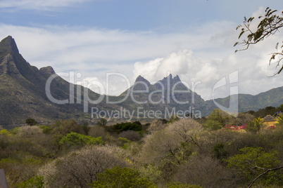 Scenic mountain landscape in Mauritius