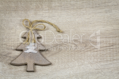 Christmas background with wood grain texture