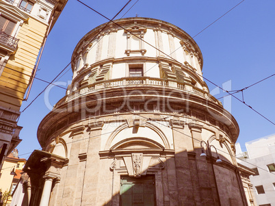 Retro look Temple of San Sebastiano