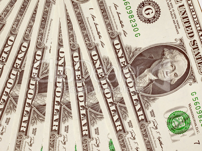 Retro look Dollar notes 1 Dollar Retro look Dollar notes 1 Dollar