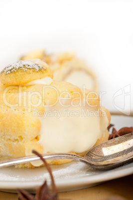 cream roll cake dessert and spices