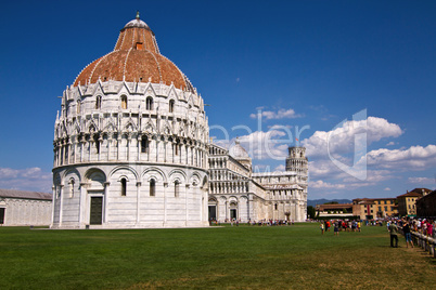 Piazza dei Miracoli, Baptisterium, Schiefer Turm von Pisa