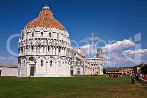 Piazza dei Miracoli, Baptisterium, Schiefer Turm von Pisa