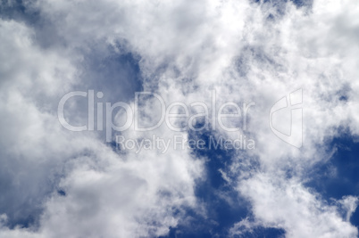 Blue sky with sunlight clouds