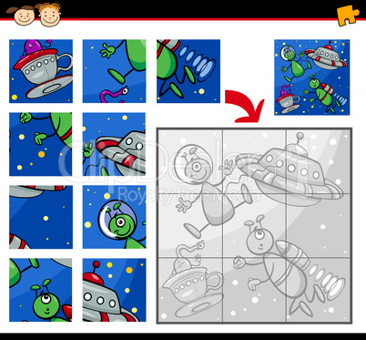 ufo aliens jigsaw puzzle game