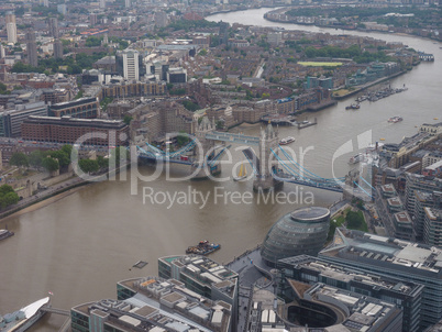 Aerial view of London