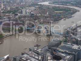 Aerial view of London