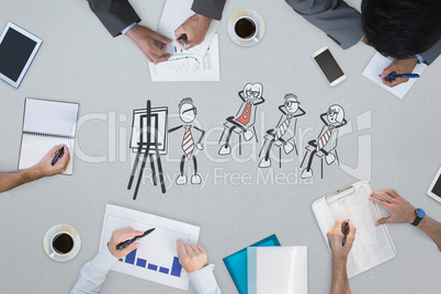Composite image of business meeting