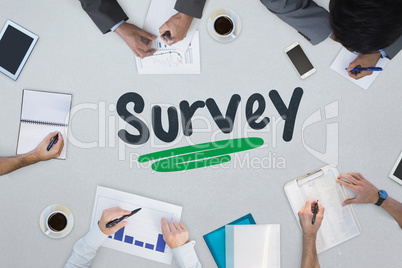 Survey against business meeting