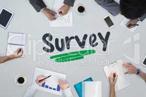 Survey against business meeting