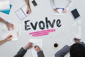 Evolve against business meeting