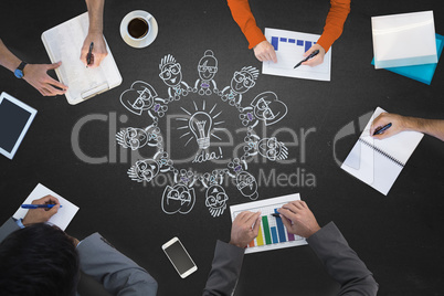 Composite image of business meeting