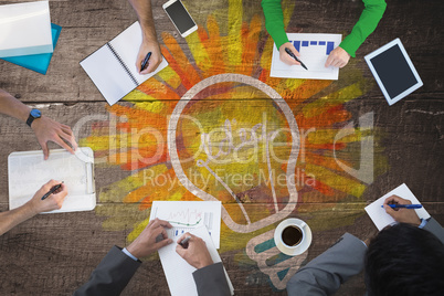 Composite image of business meeting Composite image of business meeting