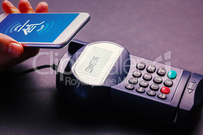Composite image of payment screen