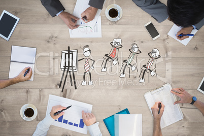 Composite image of business meeting Composite image of business meeting