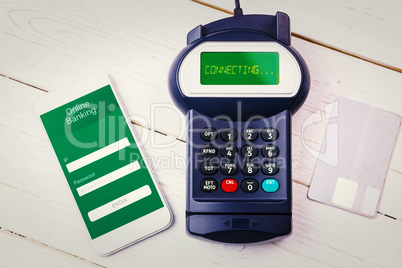 Composite image of mobile payment