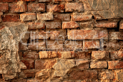 Rustic vintage brick wall