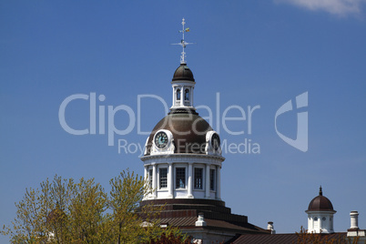 Roof towers and clock of City Hall Kingston