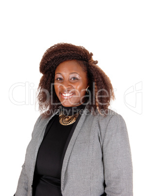 Smiling African woman's portrait.