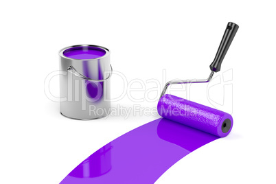 Painting with purple paint