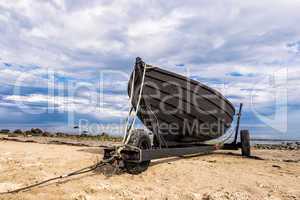 Fischerboot und Trailer