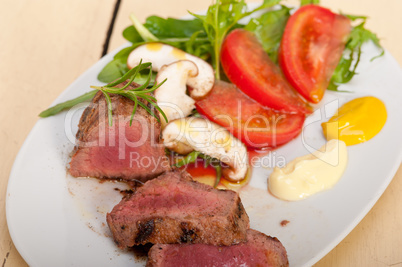 beef filet mignon grilled with vegetables