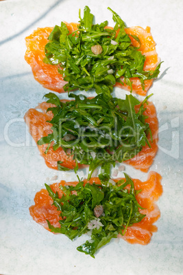 fresh salmon carpaccio