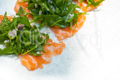 fresh salmon carpaccio