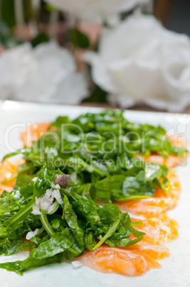 fresh salmon carpaccio