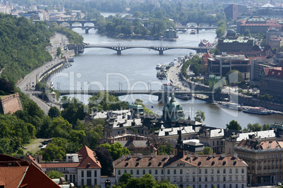 Prague and Vltava river