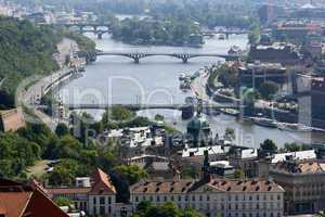 Prague and Vltava river