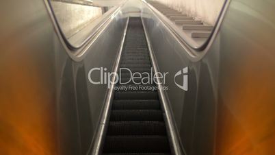 Empty escalator moving up