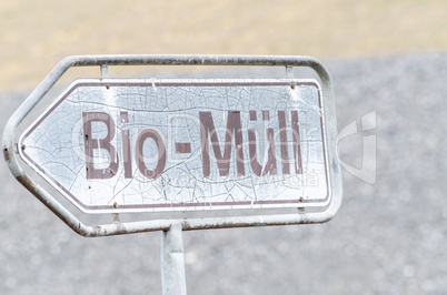 Schild Bio Müll