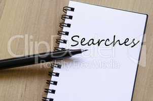 Searches concept Notepad