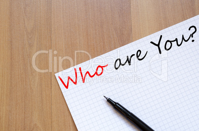 Who are you concept Notepad